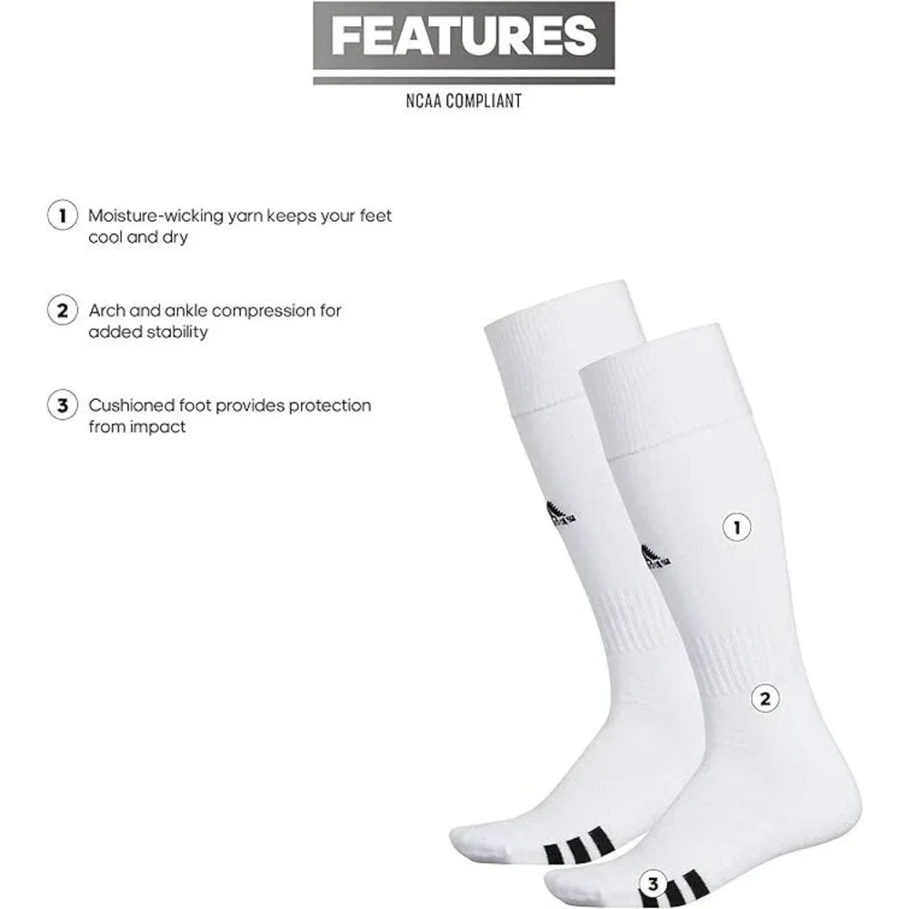 Adidas White, Multi Sport, OTC Socks, 3 Packs Youth Shoe Size: 13C-4Y (6 pairs)‎